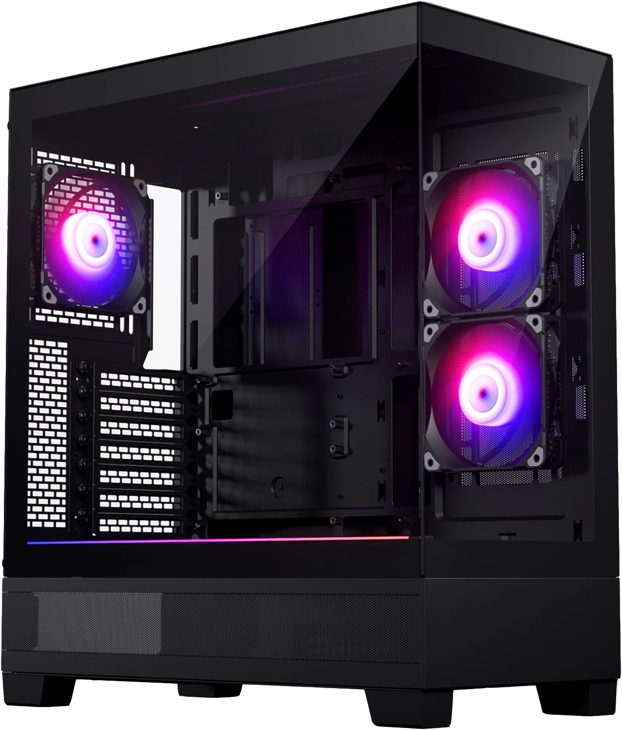 Phanteks XT View Black, schwarz, Glasfenster